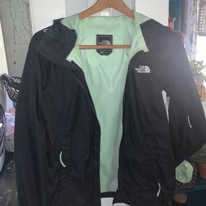 Black North Face Rain Coat